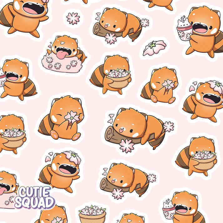 Stickervel - Sakura Red Pandas - CutieSquad