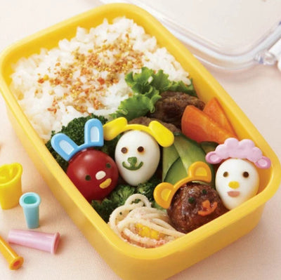 Kawaii Bento Box Accessories 4 Kinds Set, Polka-Dotted And Striped 4 Mini  Container, Cute Little Birds picks, Obake Ghost Picks, Soy Sauce Case