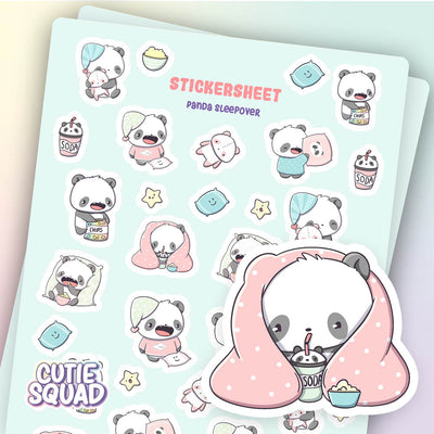 Stickervel - Panda Sleepover - CutieSquad