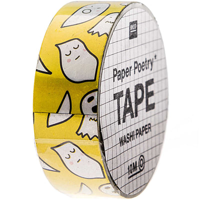 Washi tape - ghosts yellow